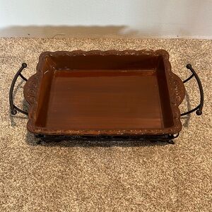 Celebrating Home Discontinued Venetian Baking Dish with Stand